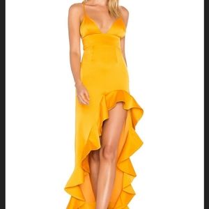 Lovers and Friends Ruffle Yellow Dress